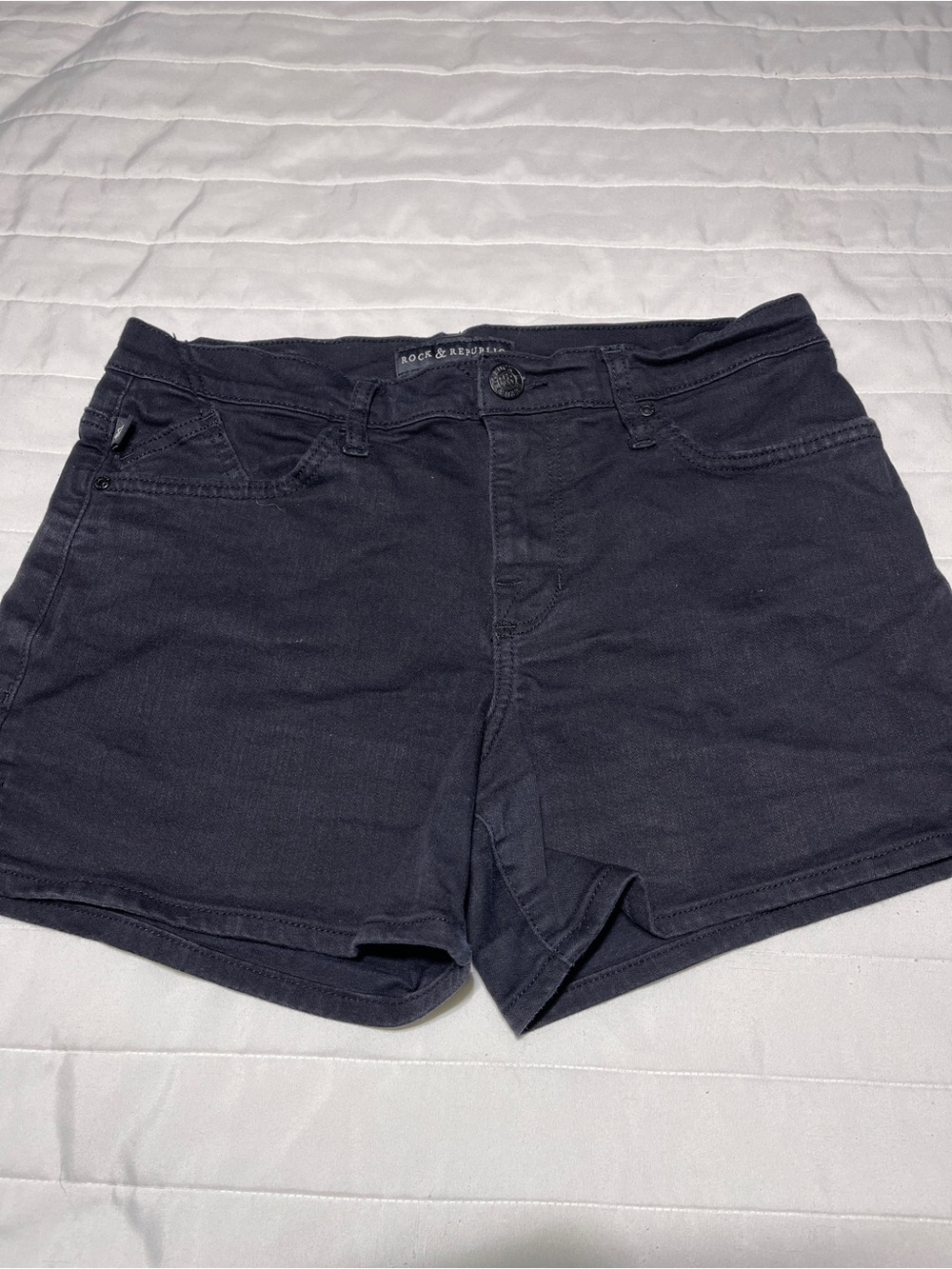 Rock & Republic Women's Navy Denim Shorts